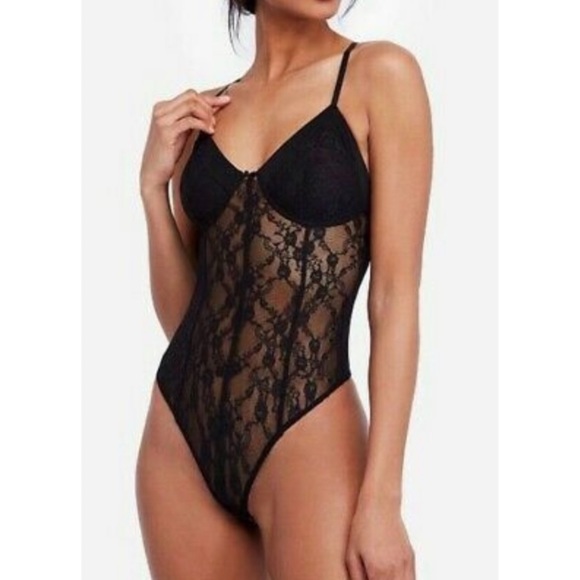 ‼️SOLD‼️Free People Runaway Black Lace Bodysuit - Picture 5 of 7
